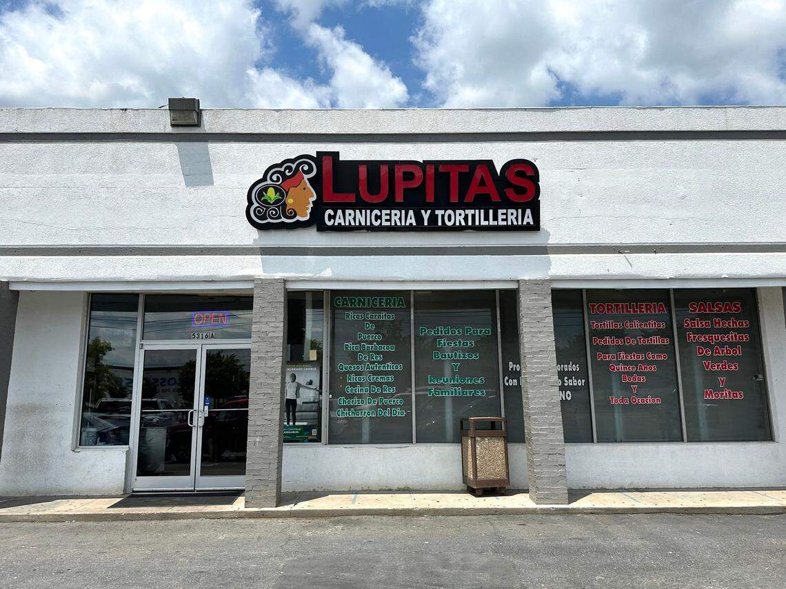 Lupitas Cafe Y Tortilleria is Latino butcher shop with a separate counter where you can order lunch, located on South Boulevard.