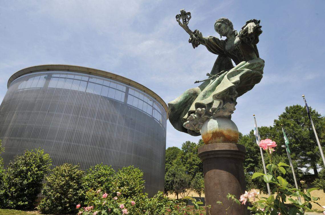 The Queen Charlotte statue at Charlotte Douglas International Airport.