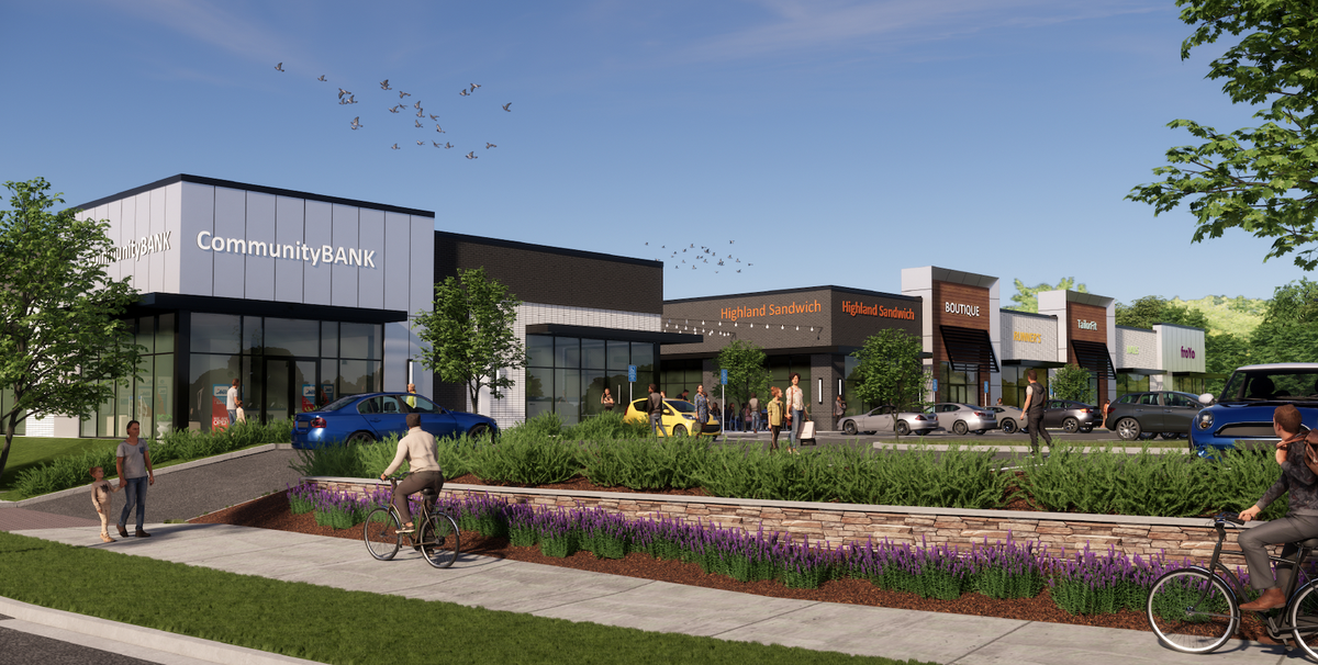 Beauxwright’s project in north Charlotte will include 4,000 square feet of retail, located off Prosperity Church Road. This part of Charlotte, known as Prosperity Village, is seeing a denser, more urban development.