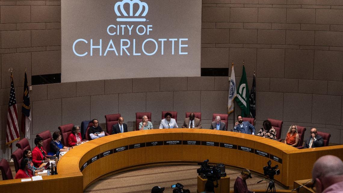 Charlotte City Council in the Meeting Chamber in Charlotte, N.C., on Monday, September 10, 2024.