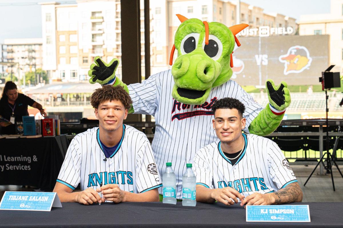 Hornets rookies at Knights game on August 15 2024
