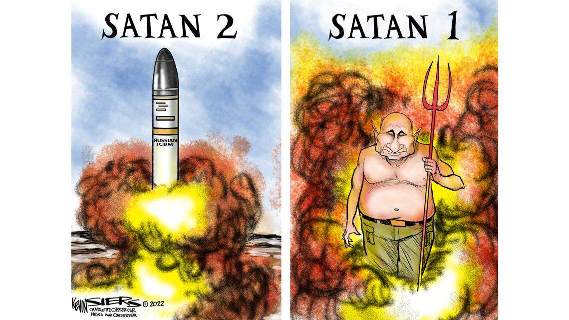 Kevin Siers cartoon: Satan 2 & Satan 1
