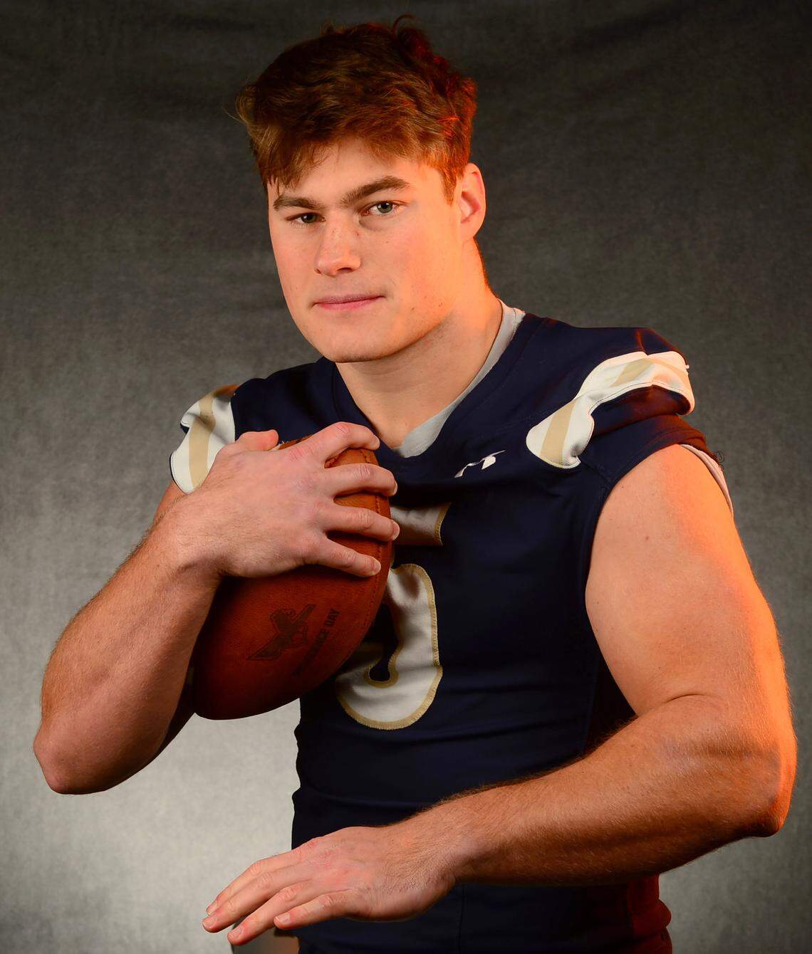 Cuthbertson Cavalier running back Mason Iovino on Tuesday, December 9, 2025.