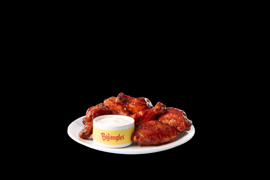 Bojangles’ newly released chicken wings served with housemade ranch.