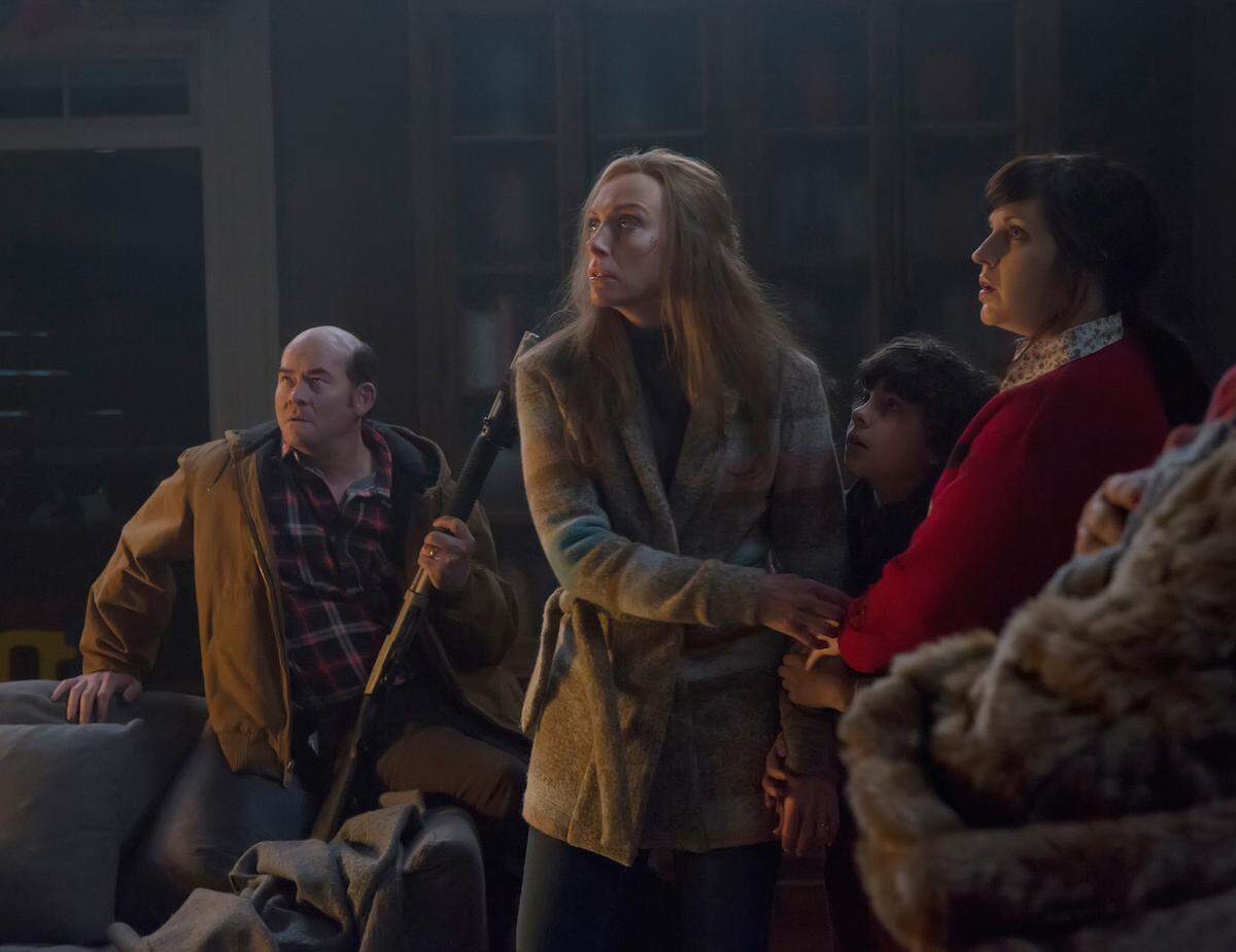 The Engel family unknowingly summons the malevolent spirit Krampus, which punishes those who have the Christmas spirit in “Krampus.”