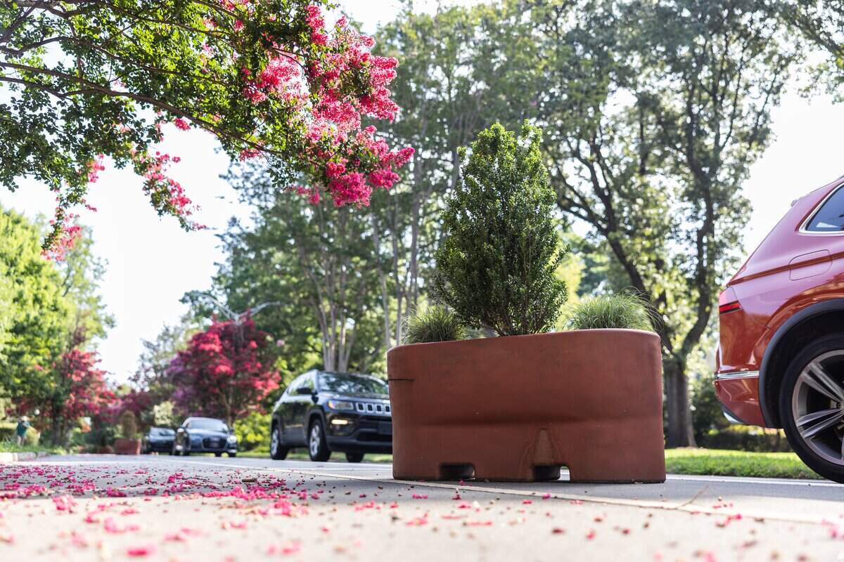 The planters along The Plaza in the Plaza Midwood neighborhood in Charlotte, N.C., on Tuesday, June 30, 2026.