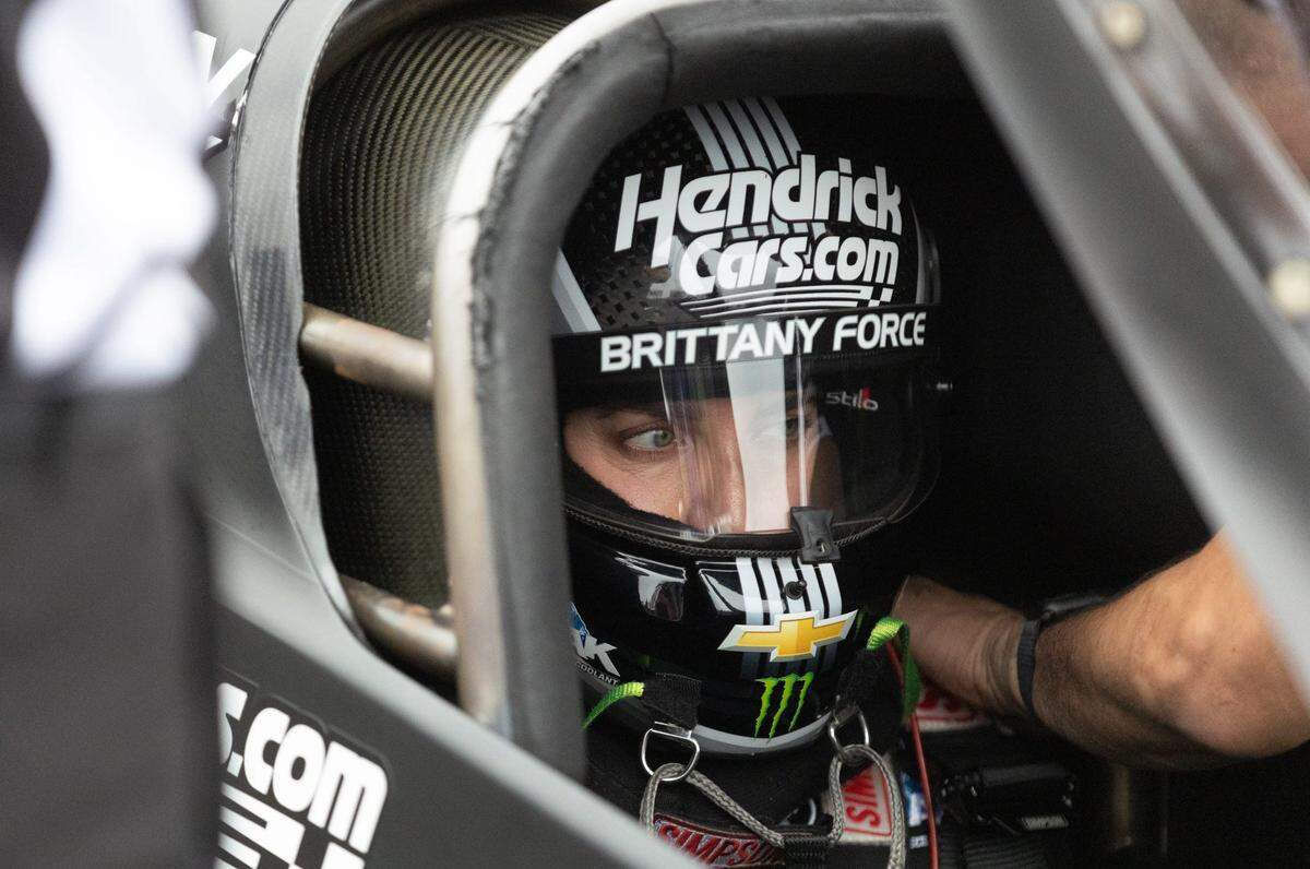 Brittany Force gets ready to race during Gatornationals at Gainesville Raceway in Gainesville, FL on Sunday, March 9, 2025.