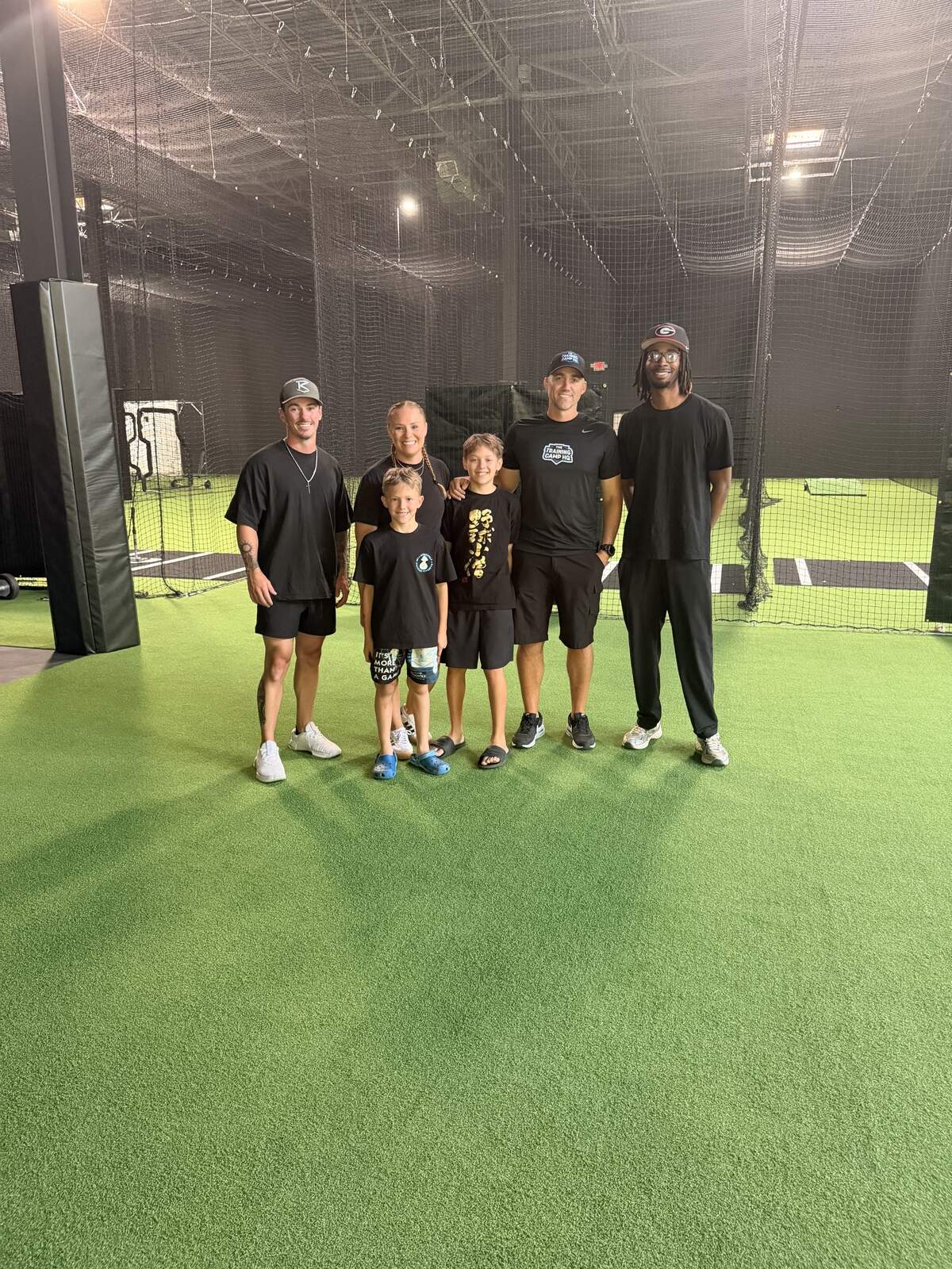 Josh Whitlock, second to the right, with staff from The Training Camp HQ. The service plans to offer baseball development for kids around the Charlotte region.