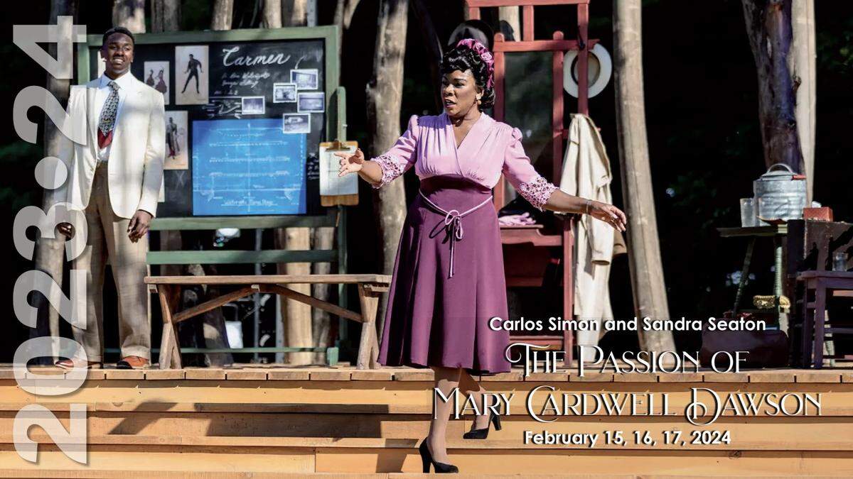 An Opera Carolina promo for “The Passion of Mary Cardwell Dawson,” a play with music led by opera star Denyce Graves in the title role. Graves called Cardwell an opera pioneer who created her own opportunities.