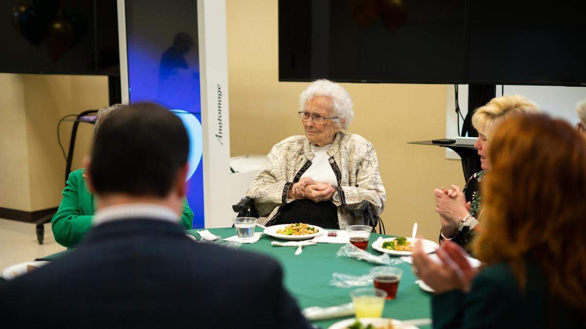 Colleagues, alumni and friends gathered in the College of Health and Human Services celebrate Elinor Caddell’s 100th birthday this week.