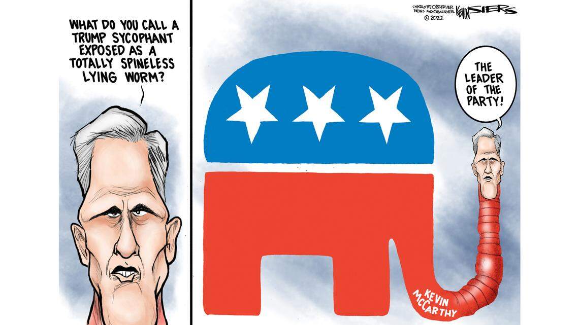 Kevin Siers cartoon: Squirmy Wormy McCarthy