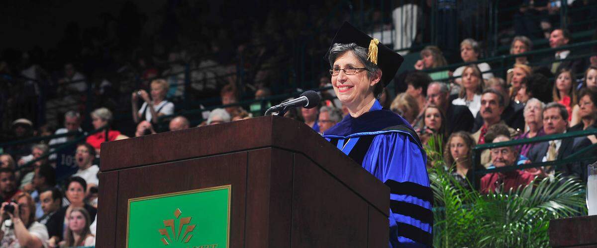 Joan Lorden, shown in this 2012 photo, says she’s stepping down as provost and vice chancellor at UNC Charlotte at the end of the 2021-22 academic year.