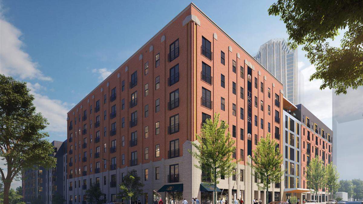 Construction is starting on Trella Uptown, a 353-unit apartment building that will have 106 units that are affordably priced.