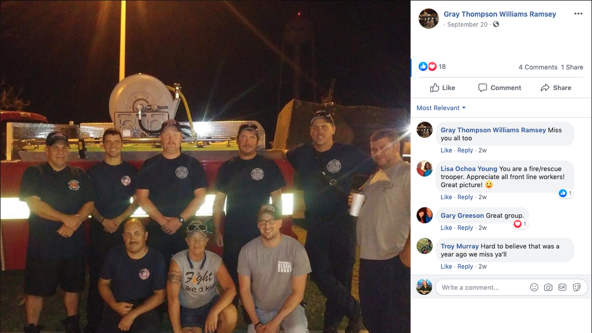 A 37-year-old firefighter in North Carolina died Tuesday after she fell from a water rescue station, the sheriff’s office said.