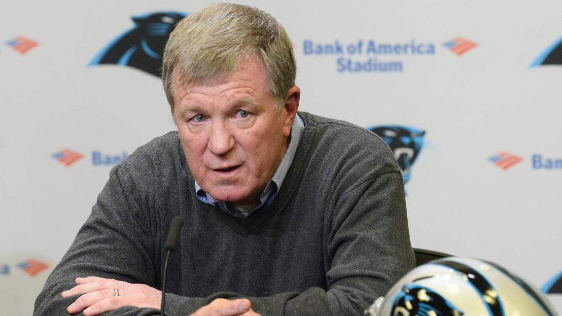 Carolina Panthers General Manger Marty Hurney said he’d rather trade back in a draft and acquire more picks than trade up for a specific player.