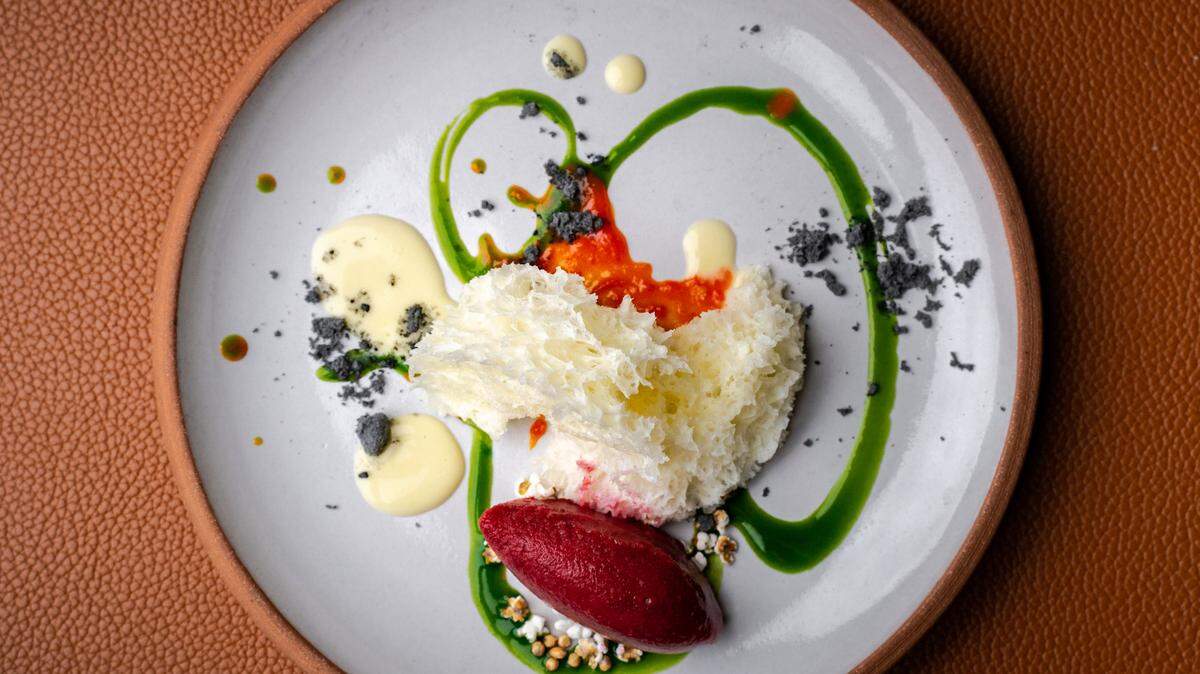 A dish from a fine dining restaurant.
