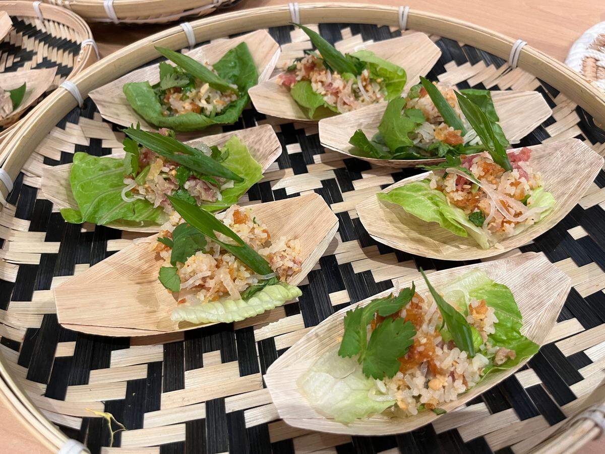 Samples of Pha Khao Lao Cuisine’s food at Monarch Market.