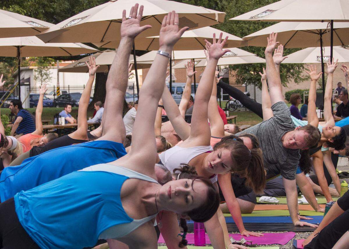 The beer yoga class The Old Mecklenburg Brewery. Charlotte Observer file photo