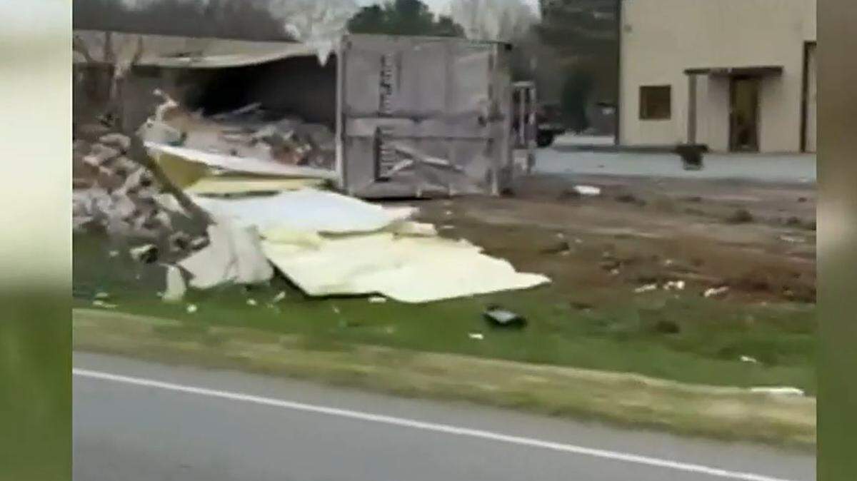 The Charlotte Observer’s news partner WSOC reported Smithfield hams were among the meats that spilled over into highway in the wake of the collision.