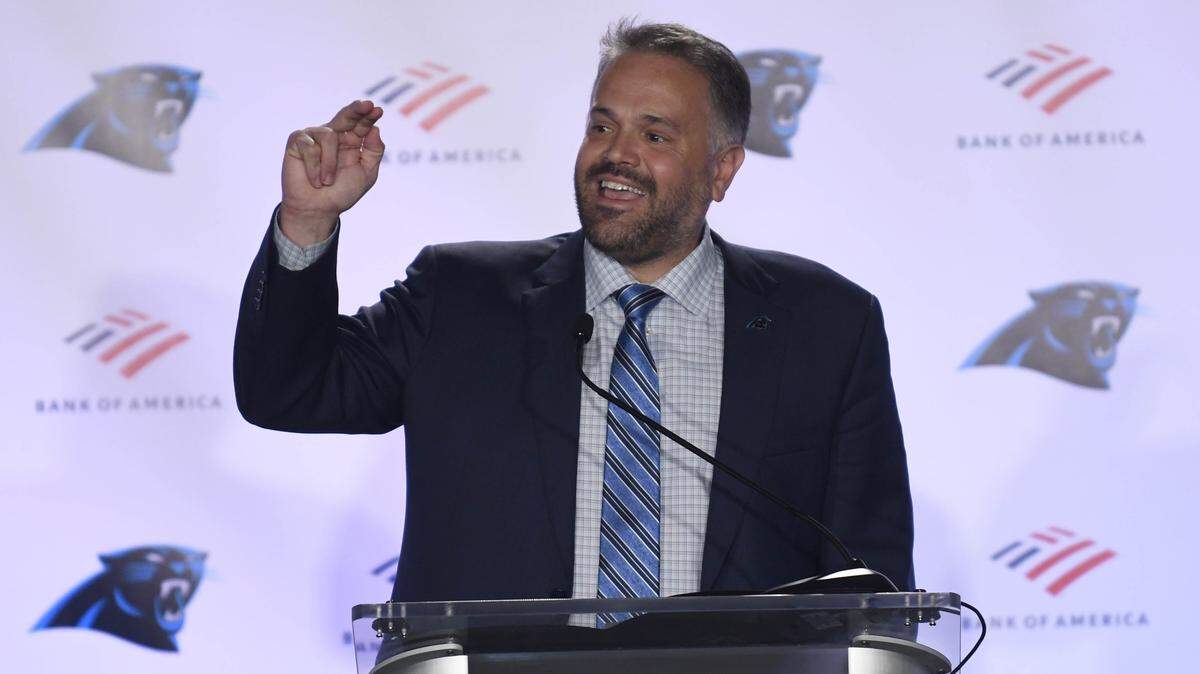 Matt Rhule comes to the Carolina Panthers from Baylor, where he coached the past three seasons.