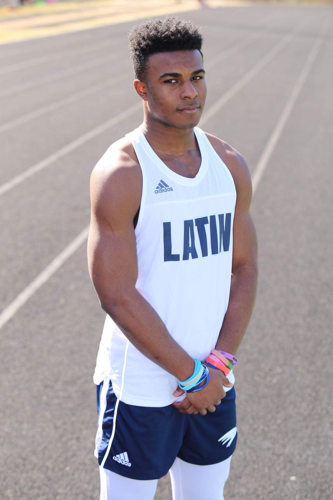 Charlotte Latin track star DeMarkes Stradford will play football at Harvard next season