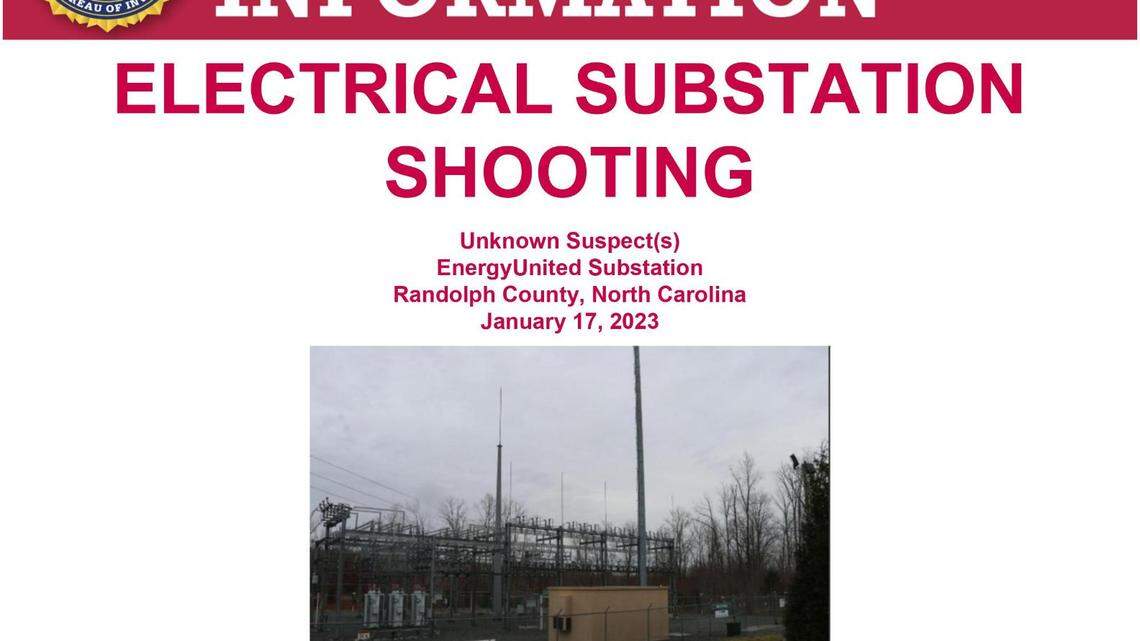 FBI investigating shooting at another North Carolina electrical substation