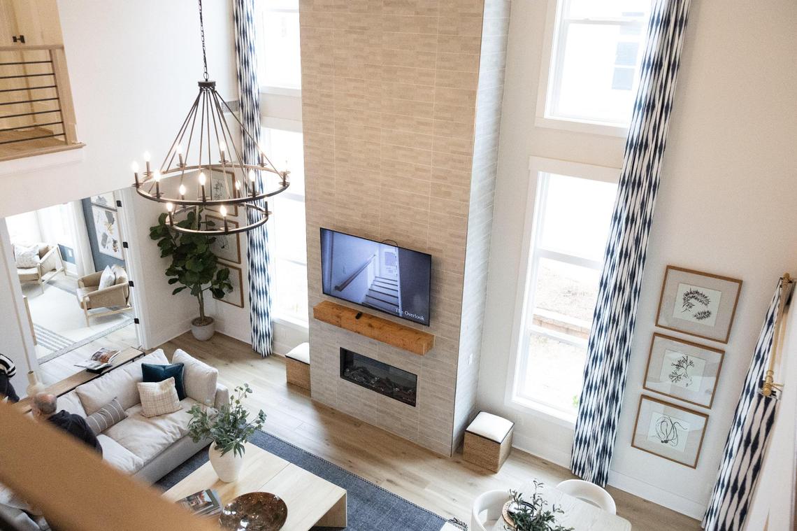 A look inside a model home at Lakeside Pointe in Sherrills Ford, N.C., on Friday, March 7, 2025. Lakeside Pointe is a new custom-home waterfront community overlooking the lake in Sherrills Ford. The property includes 83 waterfront acres.