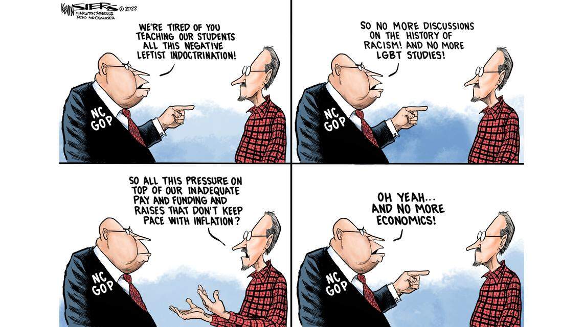 Kevin Siers cartoon: Schooling the teachers