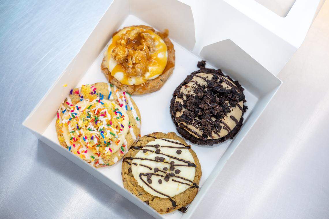 SWIRL cookies: Rainbow, Churro, Grizzly and Classic.