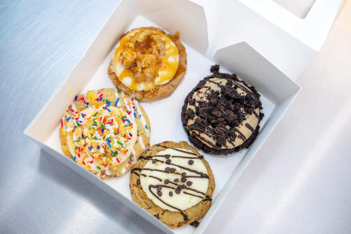 SWIRL cookies: Rainbow, Churro, Grizzly and Classic.