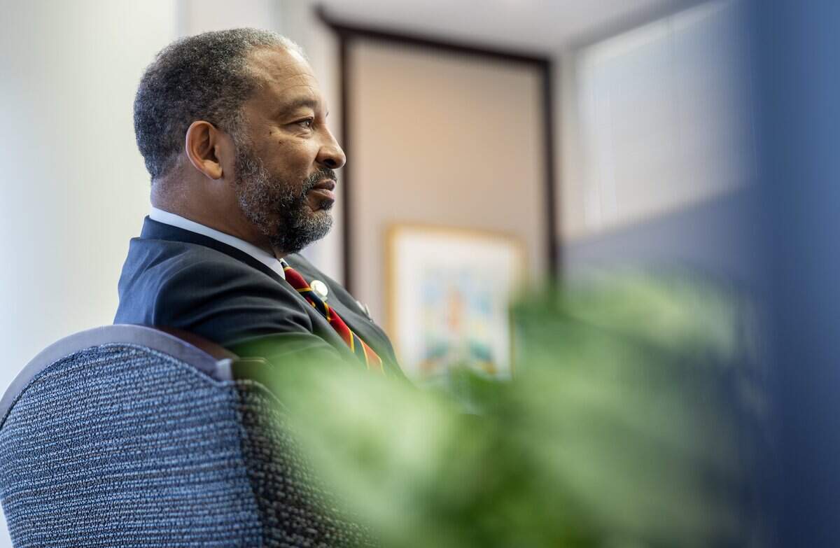 Mayor Rob Harrington speaks during an interview at the Charlotte-Mecklenburg government Center in Charlotte, N.C., on Thursday, July 9, 2026.