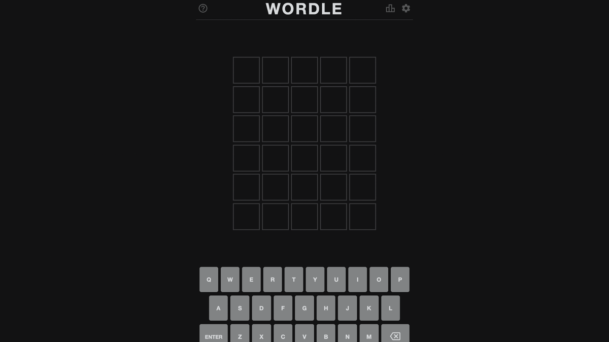 Screenshot of the word game Wordle.