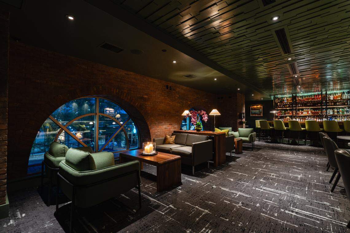 The Loft at Duckworth’s bar area is cozy with low ceilings in South Park.