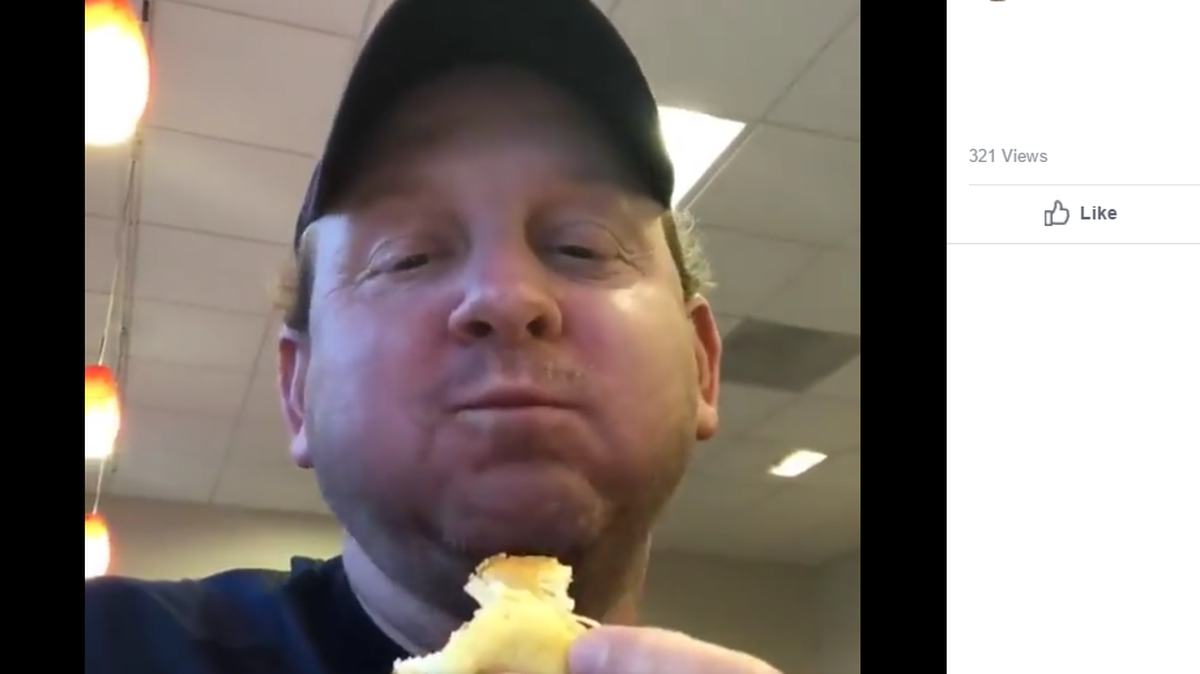Nelson Royster posted a video of himself eating a new Chick-fil-A slider, which is being tested in Charlotte.