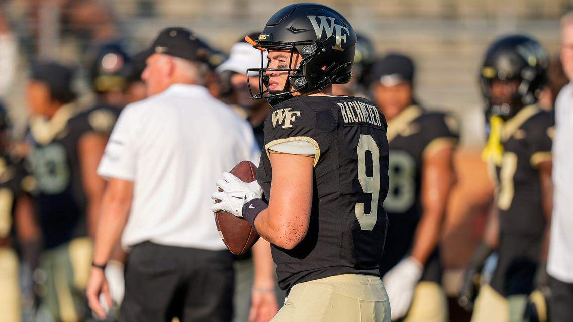 Wake Forest Demon Deacons quarterback Hank Bachmeier.