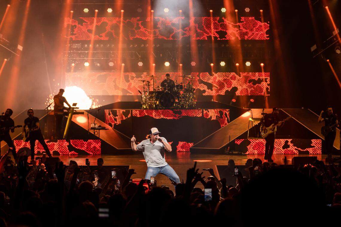 Morgan Wallen performs his “Dangerous Tour” at PNC Music Pavilion in June 2022.