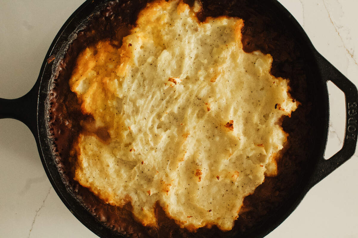 Andreas Carver’s vegan shepherd’s pie. 