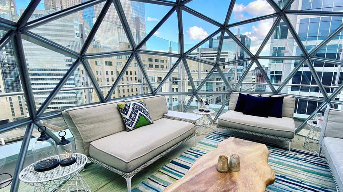 Merchant & Trade’s seasonal dining igloos are available for reservation.