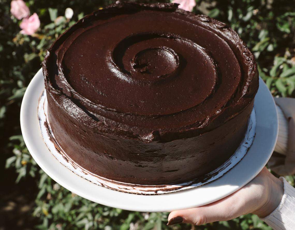 The chocolate cake at Joan’s Bakery.
