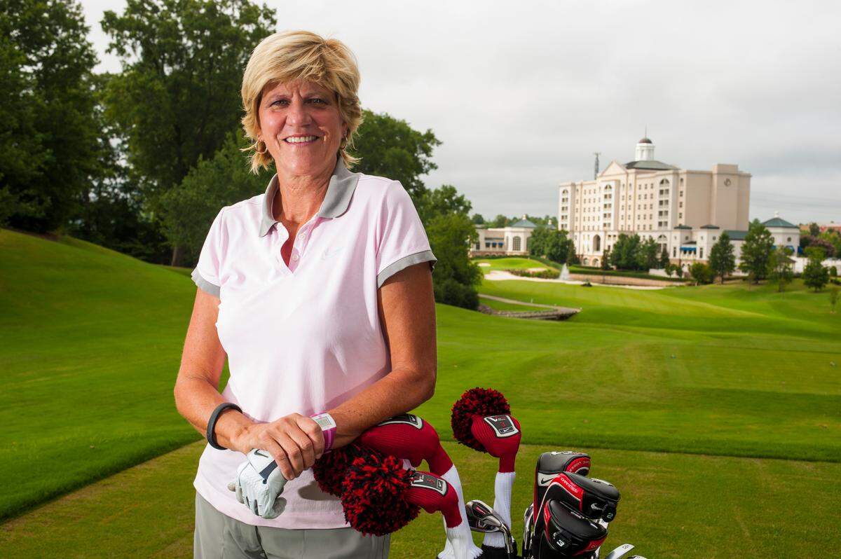Dana Rader, shown in this 2012 photo for SouthPark magazine, moved her golf school from Raintree Country Club to Ballantyne Hotel & Lodge in 1997.