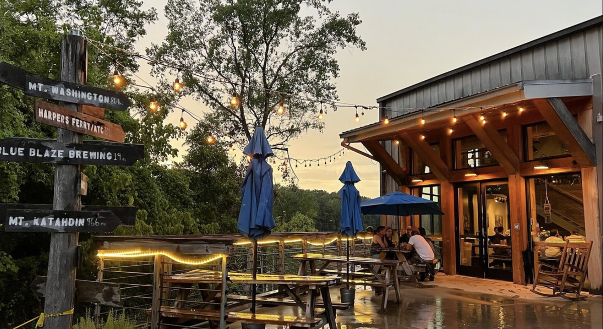 Blue Blaze Brewing is about a mile from Uptown at the end of Charlotte’s Stewart Creek Greenway.