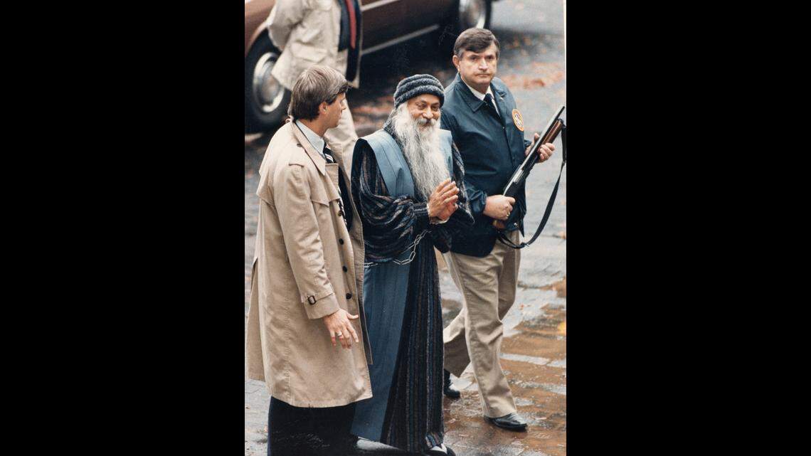 Bhagwan Shree Rajneesh, a spiritual teacher and controversial figure, was arrested in Charlotte. He's now the star of a new Netflix documentary. Photo from Oct. 31, 1985.