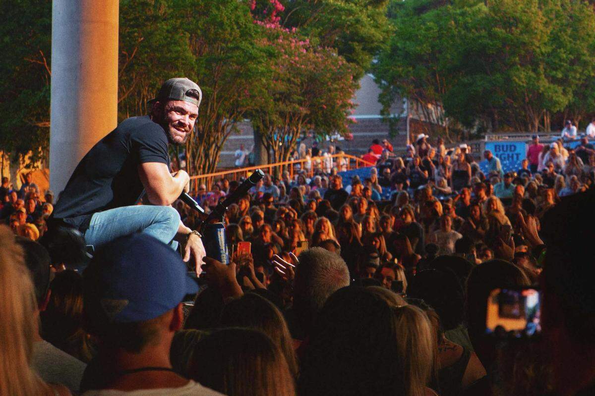 Dylan Scott opens the show for Luke Bryan.