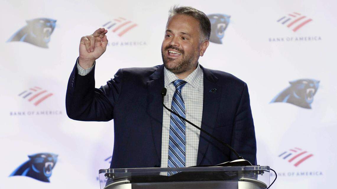 Coach Matt Rhule coached Keith Kirkwood at Temple and now will coach him again with the Carolina Panthers.