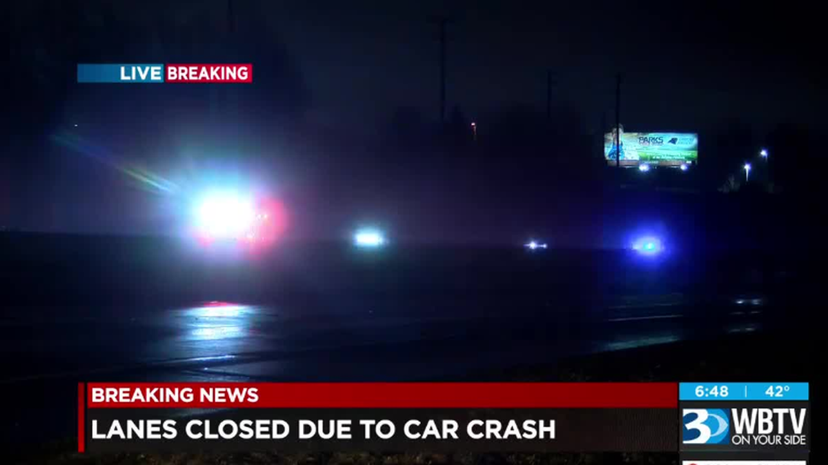 Scene of I-485 crash. WBTV