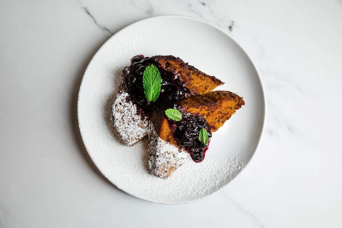 The Easter prix fixe menu at Rooster’s SouthPark includes dishes such as pain perdu, quiche and rotisserie lamb leg.