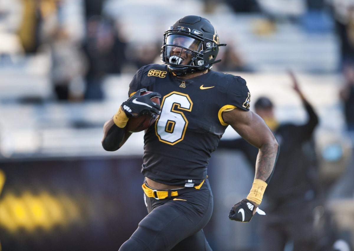 Appalachian State running back Camerun Peoples set an NCAA bowl record last season with 317 rushing yards against North Texas in the Myrtle Beach Bowl.