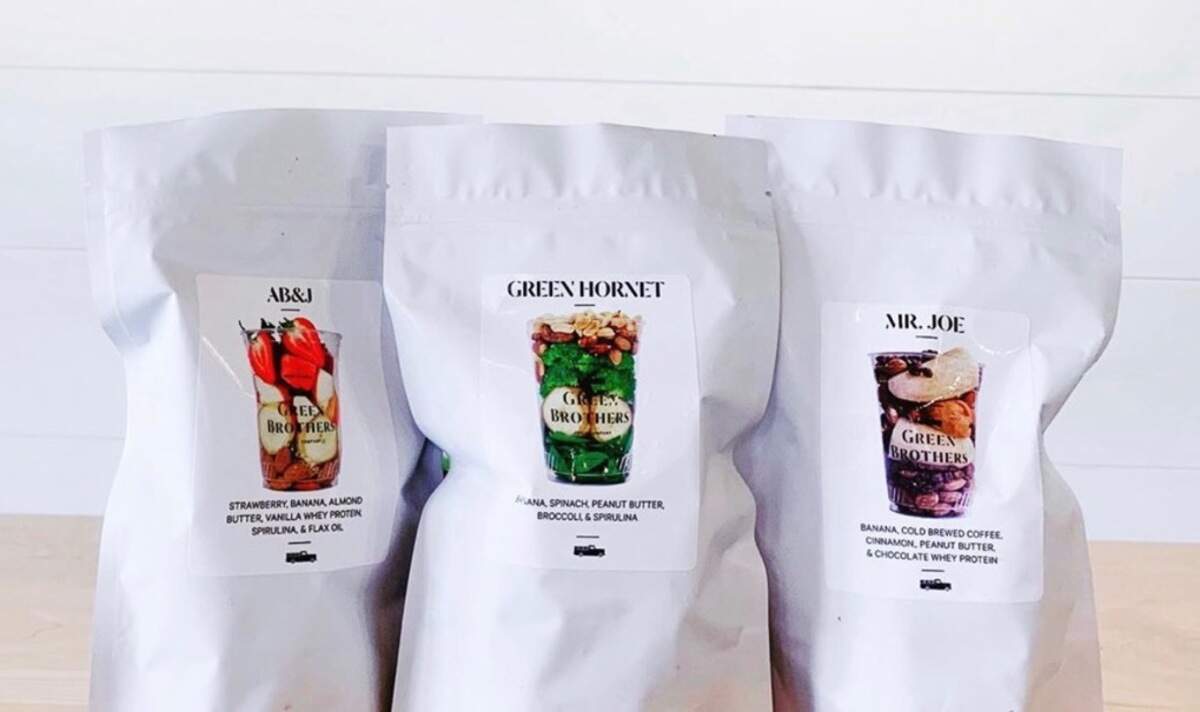 Green Brothers Juice Company sells pre-packed smoothie bags so you can make your own at home.