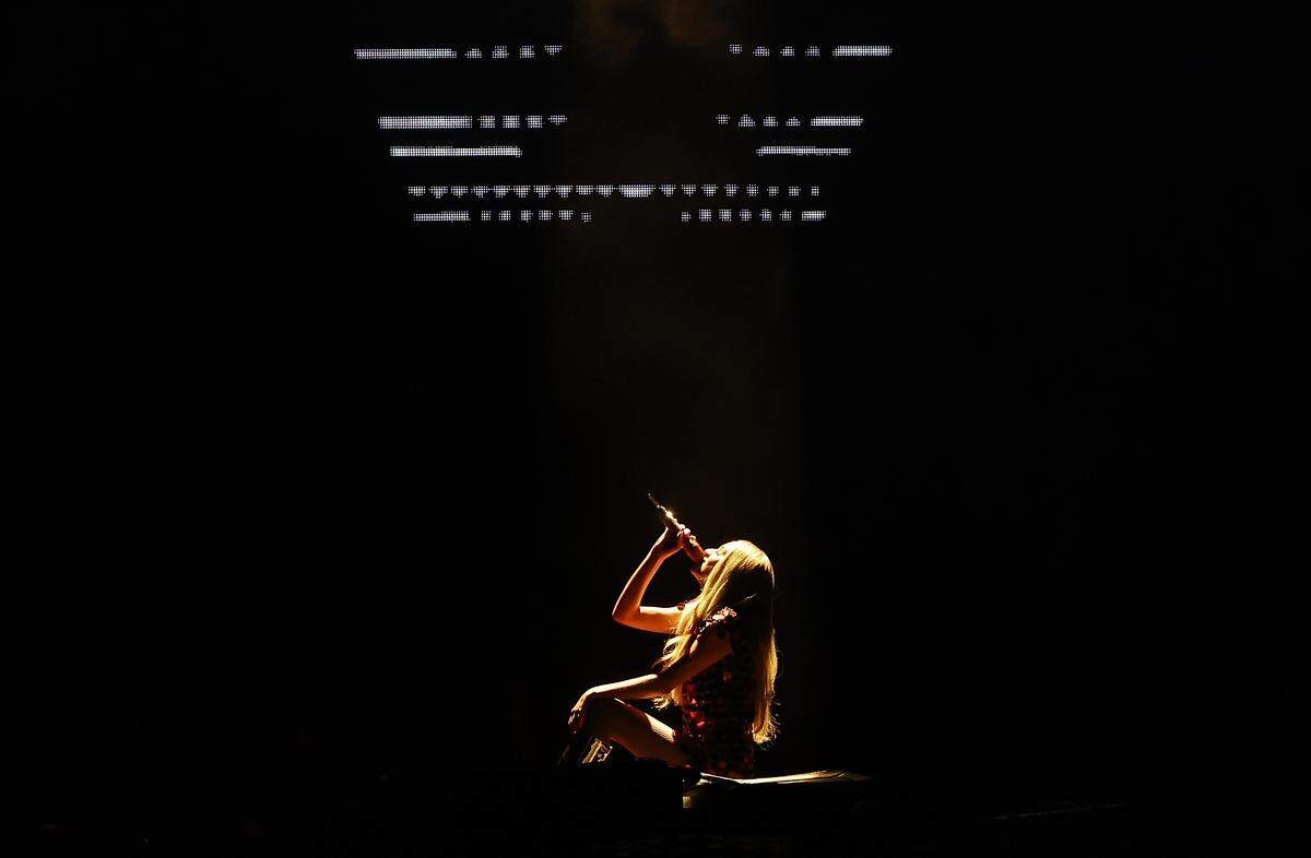 Kelsea Ballerini performs her opening song at Spectrum Center on Thursday night.