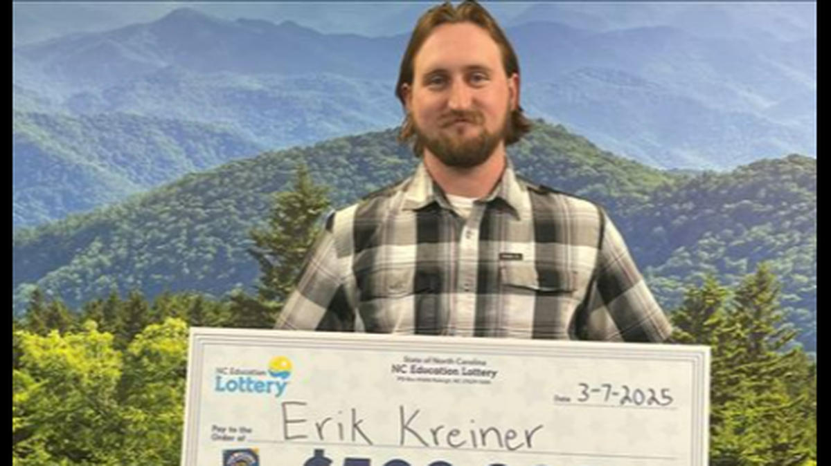 Erik Kreiner of Weaverville was informed in a March 5 phone call that his losing ticket actually won him $500,000, officials said.